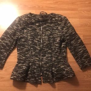 Black n white cotton blazer